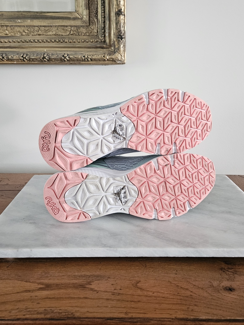 Ryka Women's Teal and Pink Athletic Sneakers - Picture 12 of 16